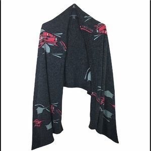 Princesse & Dragon Gray wool oriental wrap/ shawl